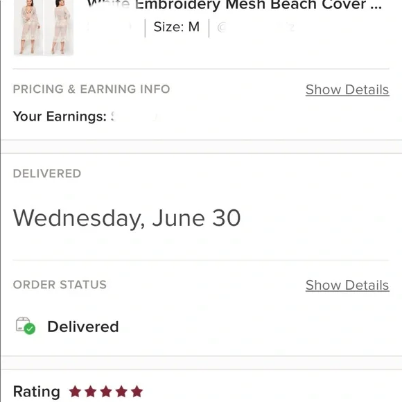 White Embroidery Mesh Beach Cover Up Cardigan - Picture 4 of 4